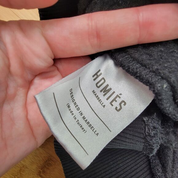 Homies Marbella Airplane Mode Travel Comfort Hoodie Black Sweater Unisex Size S - Picture 4 of 6